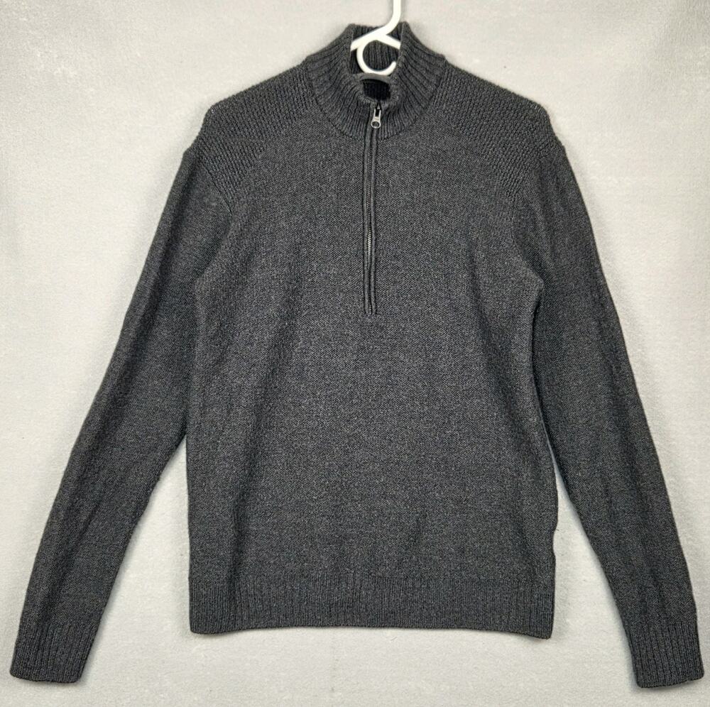 Icebreaker Waypoint Swester Half Zip Mens Medium Merino Wool Gray